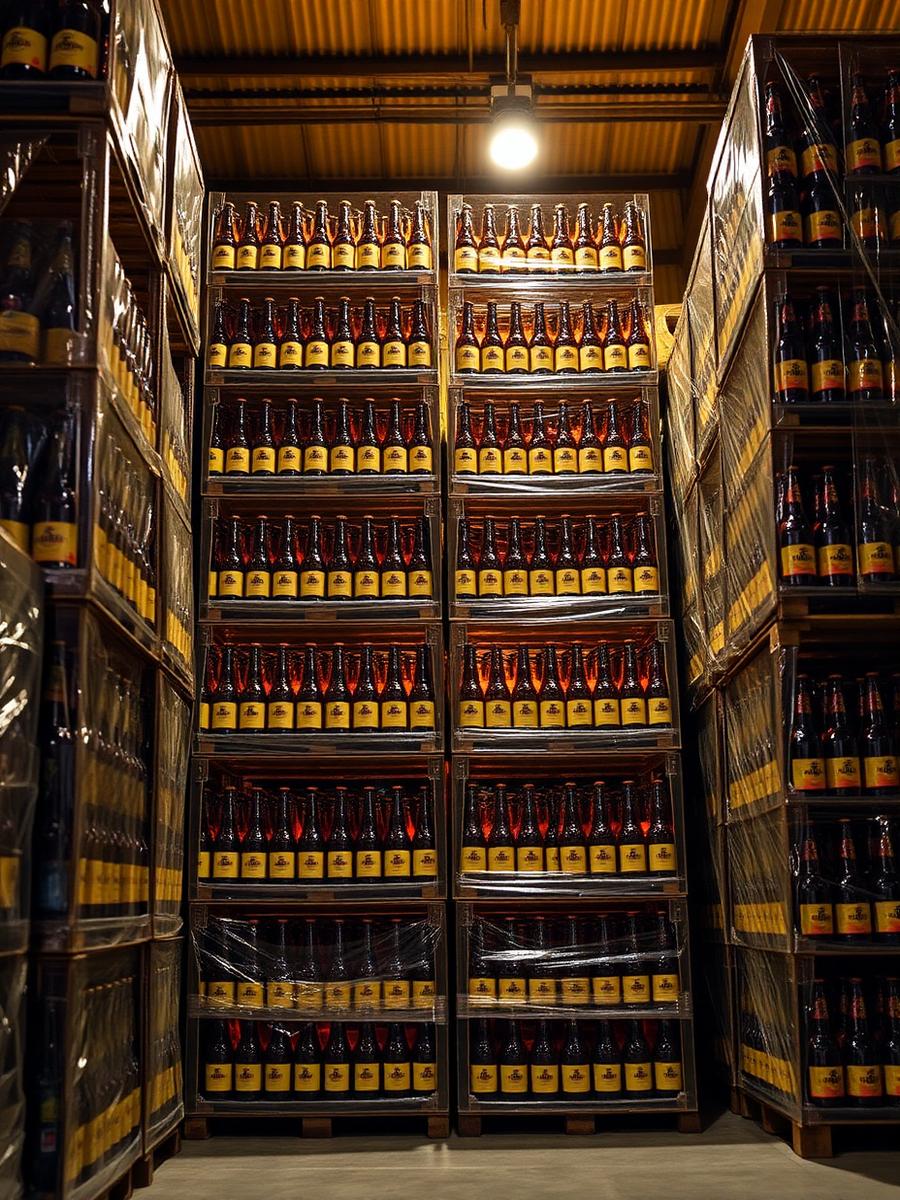 Cervejas em caixa